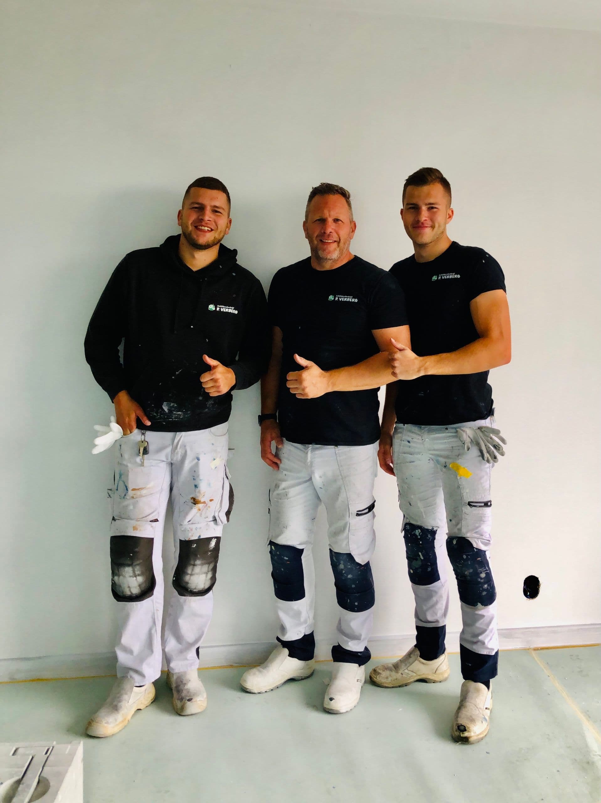 Het team van Schildersbedrijf P. Verberg in Alphen aan den Rijn